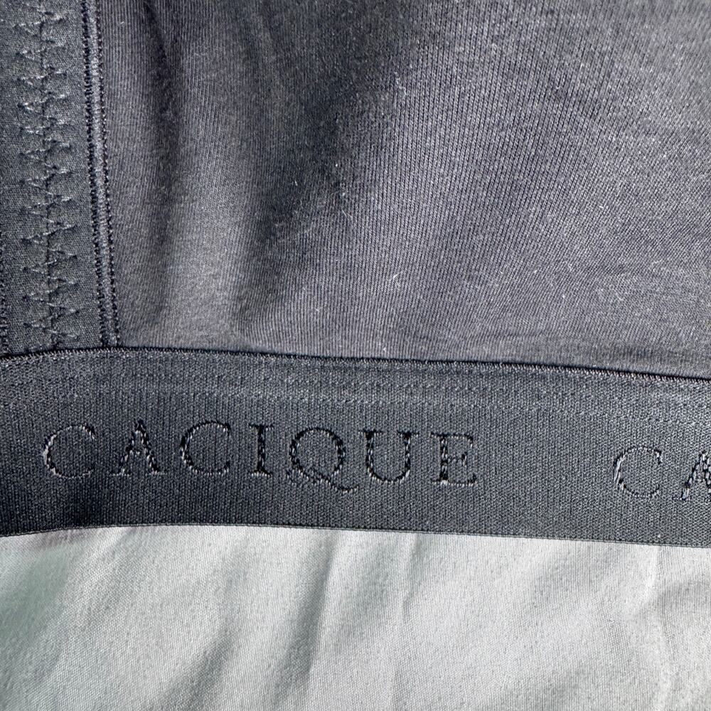 Cacique Womens 46C Black Wireless Bra Lightly Lined Plus Size Comfort - Picture 3 of 8